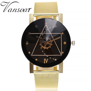 Casual Quartz Stainless Steel Band Marble Strap Watch Analog Wrist Watch - kerry-cc-5